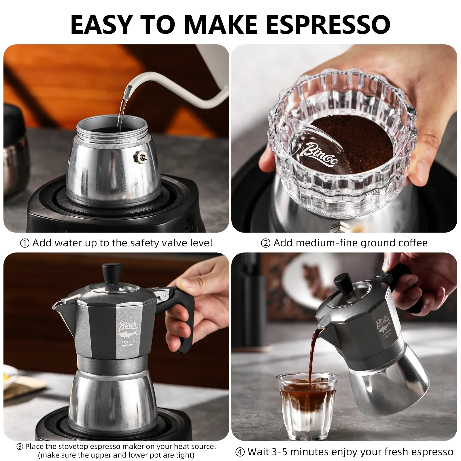 Bincoo Caffettiera Moka a Dopp - Coffee Equipment Wdt recensione e prezzo
